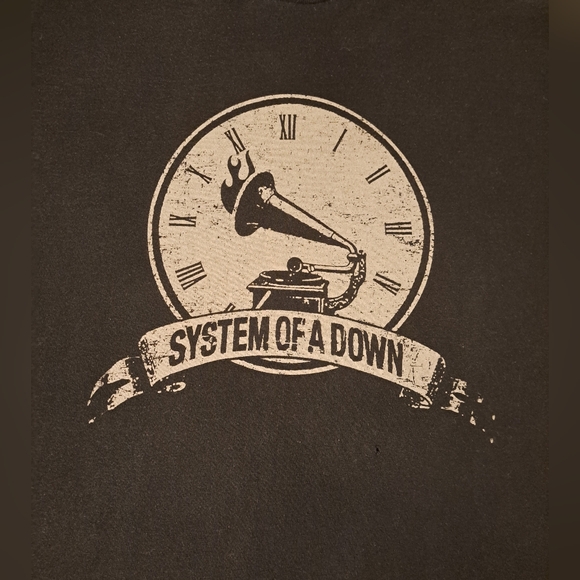 Vintage System of a Down AAA tag shirt. Large, Faded black - Picture 2 of 8